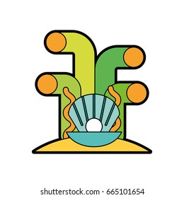 Sea shell isolated icon