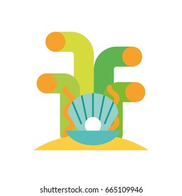 Sea shell isolated icon