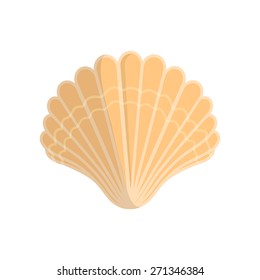 Sea shell.  Isolated icon pictogram. Eps 10 vector illustration.