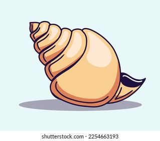 ilustración vectorial aislada de la concha marina