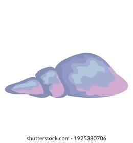 sea shell lilac color isolated icon vector illustration design