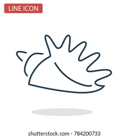 Sea shell line icon for web and mobile design