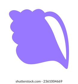 Sea Shell Mollusk Icon Vector Illustration