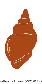 Sea Shell Mollusk Vector Illustration