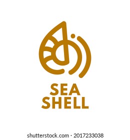 Sea Shell Ocean Animal Logo Concept Design Illustration