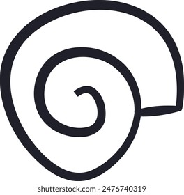 Ilustración vectorial Contorno de Concha de Mar