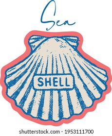 Sea shell pattern vector print design