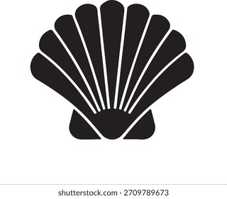  Muschel Scallop Shell-Symbol - Vektorgrafik