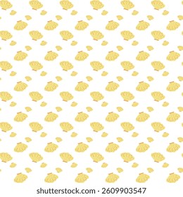 Sea Shell Seamless Vector Pattern Design