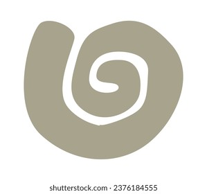 Sea Shell Silhouette Vector Illustration