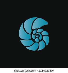 Sea Shell Simple Logo Design Template.
