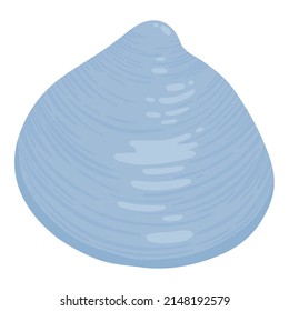 Sea shell, starfish. Underwater mollusk animal. Marine mollusc seashell, scallop, snail, cockleshell, mussel and conches. Vector illustration of shellfish isolated on white background.