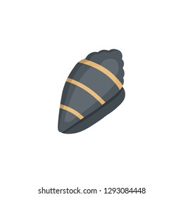 Sea shell vector icon in cartoon style.