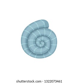 Sea shell vector icon in cartoon style.
