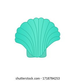 Sea shell vector illustration isolated on white background
