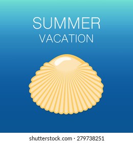 Sea Shell Vector Illustration for Summer Vacation
