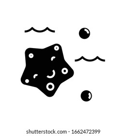 Sea shells black icon, concept illustration, vector flat symbol, glyph sign.