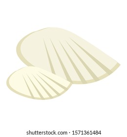 Sea shells icon. Flat illustration of sea shells vector icon for web design