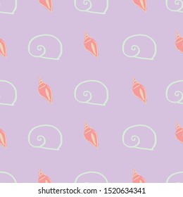 sea shells seamless pattern design. perfect for textile design