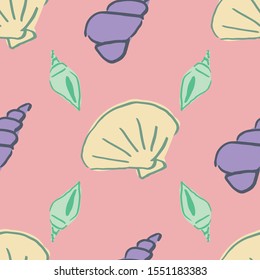 sea shells seamless pattern design. perfect for textile design