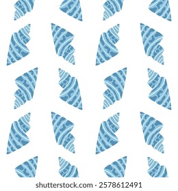 Sea shells seamless pattern. Trendy pattern of seashells for wrapping paper, wallpaper, stickers, notebook cover. 