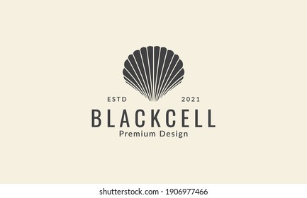 sea shells silhouette simple logo symbol icon vector graphic design illustration