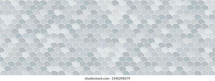 Sea shells vector background. Abstract grey backdrop with nautical design. 3d graphic effect.