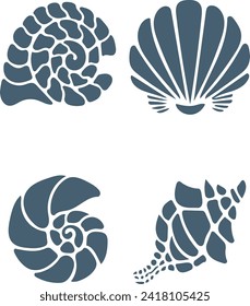 Sea Shells Vector Set Illustration