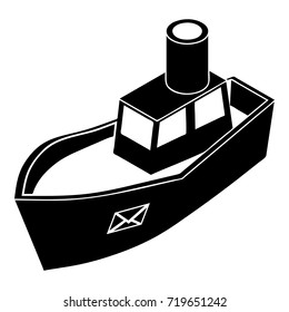 Sea ship delivery icon. Simple illustration of sea ship delivery vector icon for web design isolated on white background