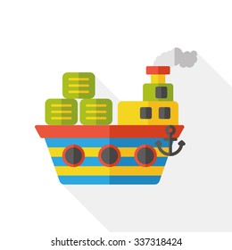 sea ship flat icon