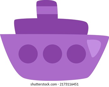 Sea ship, illustration, vector on a white background.