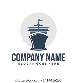sea ship logo vector symbol