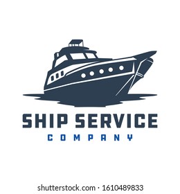 Sea ship transportation logo design