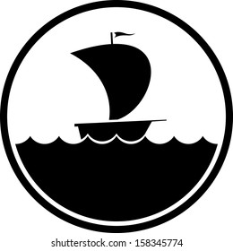 Sea Ship vector icon isolated 