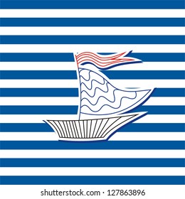 Sea ship vector illustration