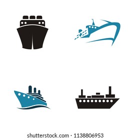 Sea Shipping Cargo Logo Stock Vector (Royalty Free) 1138806953