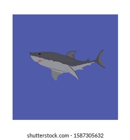 Sea simple tuna fish Illustration Cilp Art vector
