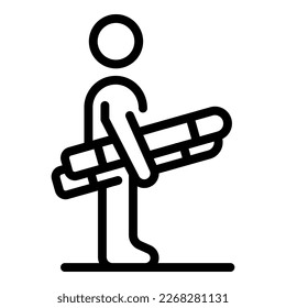 Sea ski equipment icon outline vector. Beach holiday. Summer skiing