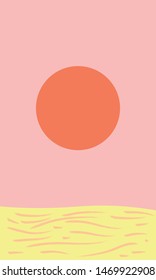 sea and sky background illustration