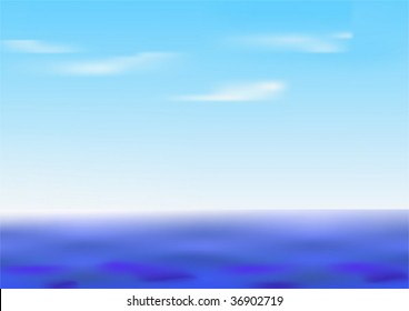 Sea, sky, clouds