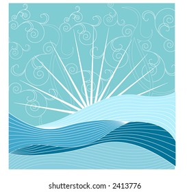 sea and sky illustration series