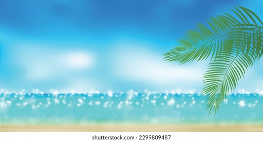 Palmenblatt-Meereshintergrund