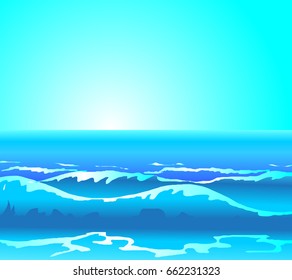 sea and sky vector background