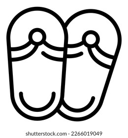 Sea slippers icon outline vector. Water camp. Child pool