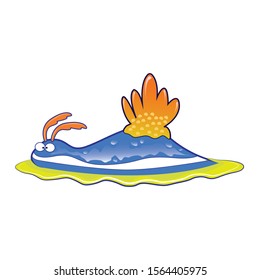 sea slug vector  clip art illustration