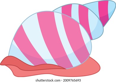 Dibujo vectorial de caracol marino e ilustración
