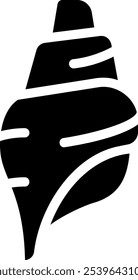 sea snail glyph icon illustration vector