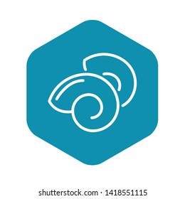 Sea snail icon. Outline illustration of sea snail vector icon for web design isolated on white background