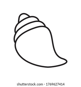 sea snail icon over white background, line style, vector illustration