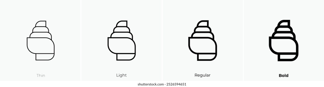 sea snail icon. Thin, Light Regular And Bold style design isolated on white background